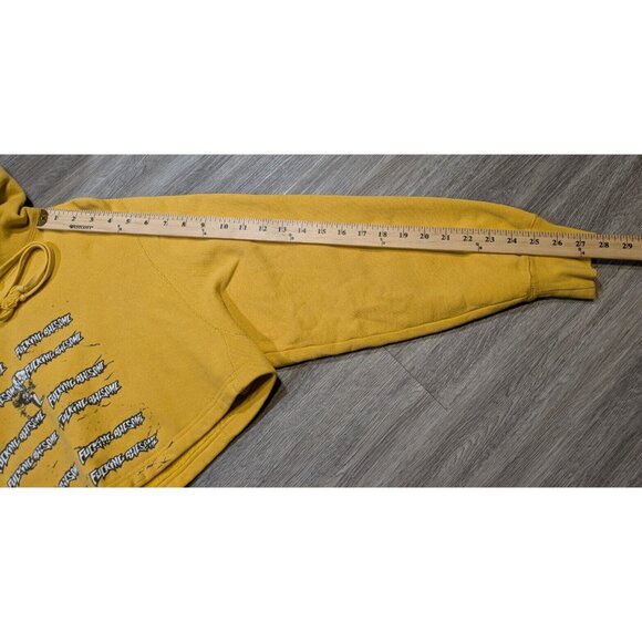 Fuckingawesome FA Women's Large Crop Hoodie Yellow Graphic Skateboarding Y2K - Picture 11 of 12